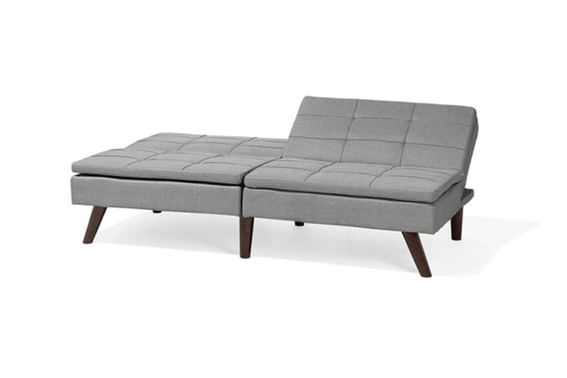 Ronne 2-seter Sengbar Rektangulær Sovesofa i Stoff med Trebein - Grå - Møbler - Sofaer - Sovesofaer