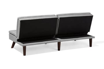 Ronne 2-seter Sengbar Rektangulær Sovesofa i Stoff med Trebein - Grå - Møbler - Sofaer - Sovesofaer
