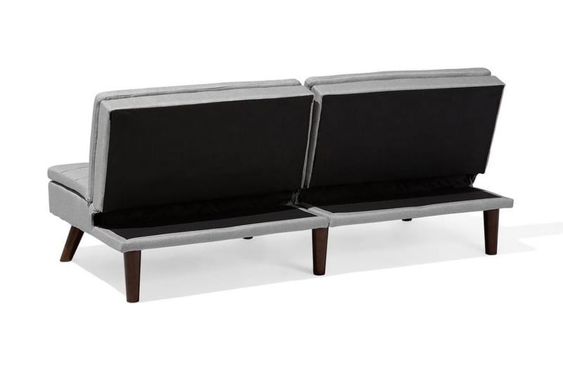 Ronne 2-seter Sengbar Rektangulær Sovesofa i Stoff med Trebein - Grå - Møbler - Sofaer - Sovesofaer