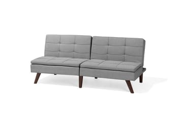 Ronne 2-seter Sengbar Rektangulær Sovesofa i Stoff med Trebein - Grå - Møbler - Sofaer - Sovesofaer