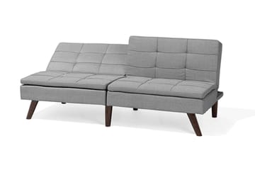 Ronne 2-seter Sengbar Rektangulær Sovesofa i Stoff med Trebein - Grå - Møbler - Sofaer - Sovesofaer
