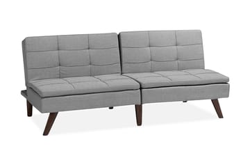 Ronne 2-seter Sengbar Rektangulær Sovesofa i Stoff med Trebein - Grå - Møbler - Sofaer - Sovesofaer