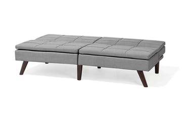 Ronne 2-seter Sengbar Rektangulær Sovesofa i Stoff med Trebein - Grå - Møbler - Sofaer - Sovesofaer