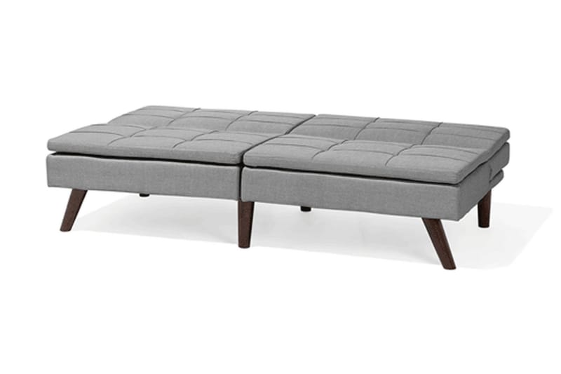 Ronne 2-seter Sengbar Rektangulær Sovesofa i Stoff med Trebein - Grå - Møbler - Sofaer - Sovesofaer