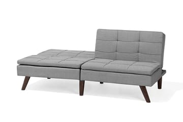 Ronne 2-seter Sengbar Rektangulær Sovesofa i Stoff med Trebein - Grå - Møbler - Sofaer - Sovesofaer