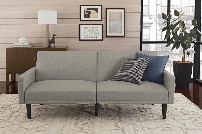 Room Essential 2-seters Sovesofa Lyslingrå - Dorel Home - Møbler - Sofaer - Sovesofaer - Langsgående sovesofa