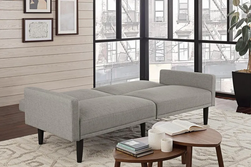 Room Essential 2-seters Sovesofa Lyslingrå - Dorel Home - Møbler - Sofaer - Sovesofaer - Langsgående sovesofa