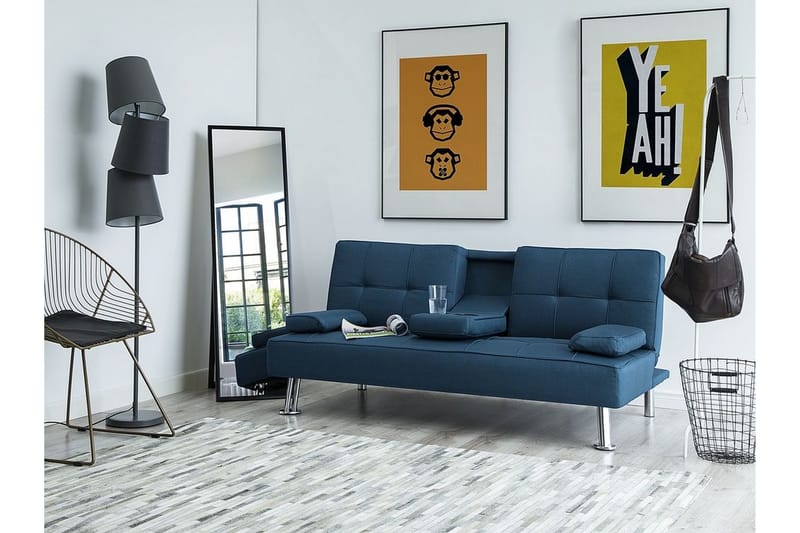 Roxen Divansovesofa 168 cm - Blå - Møbler - Sofaer - Sovesofaer