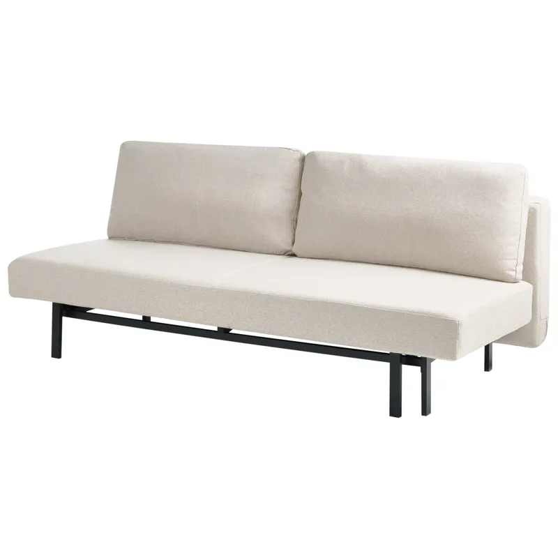 Roykka Rektangulær Sovesofa 136x201 cm i Stoff - Lys Beige - Møbler - Sofaer - Sovesofaer - 3 seters sovesofa