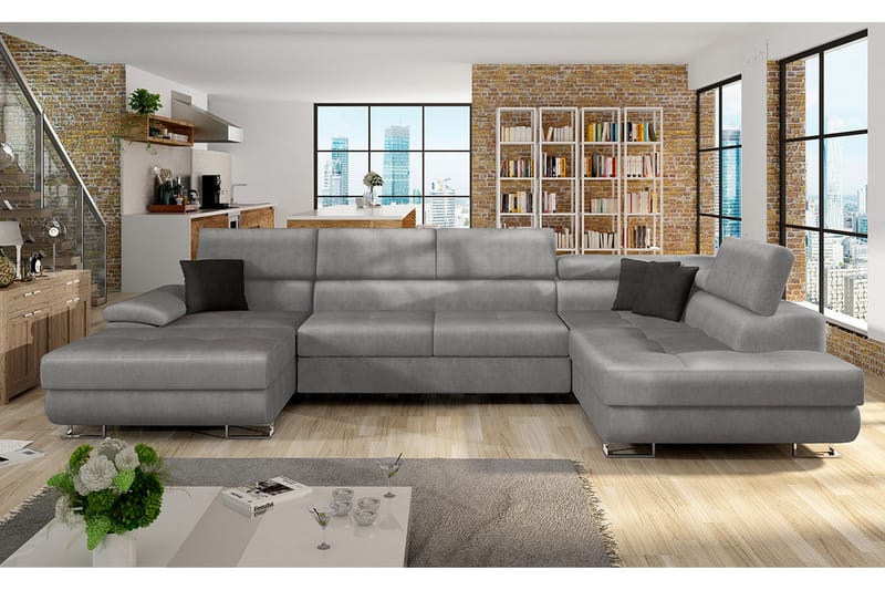 Rycka Hjørnesofa Høyre - Grå - Møbler - Sofaer - Sovesofaer