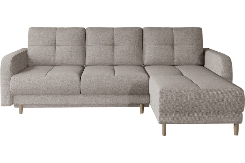 Saimon Sovesofa m. Divan med Oppbevaring 3-seter - Beige - Sovesofaer - Sovesofa divan