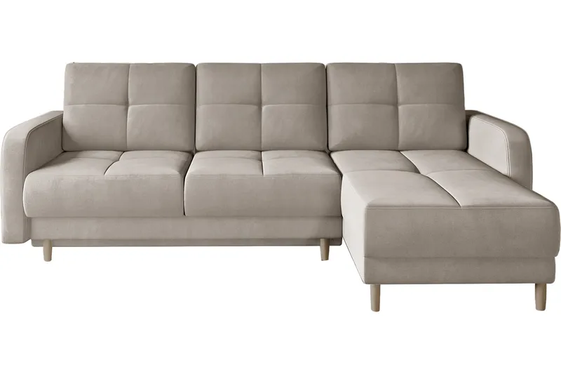 Saimon Sovesofa m. Divan med Oppbevaring 3-seter, Beige
