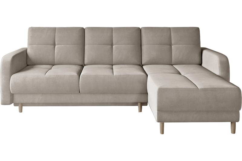 Saimon Sovesofa m. Divan med Oppbevaring 3-seter - Beige - Møbler - Sofaer - Sovesofaer