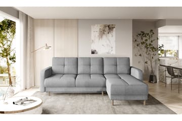 Saimon Sovesofa m. Divan med Oppbevaring 3-seter - Grå - Møbler - Sofaer - Sovesofaer