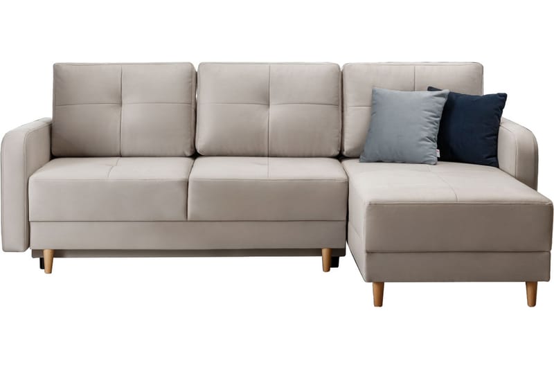 Saimon Sovesofa m. Divan med Oppbevaring 3-seter - Grå - Møbler - Sofaer - Sovesofaer