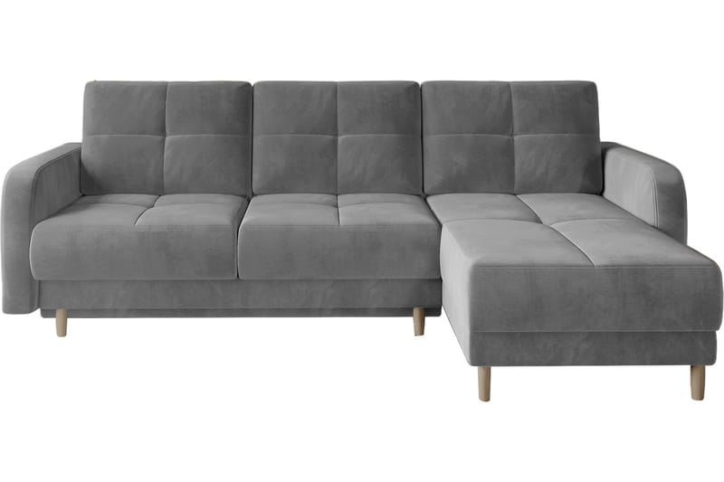 Saimon Sovesofa m. Divan med Oppbevaring 3-seter - Grå - Møbler - Sofaer - Sovesofaer