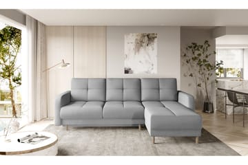 Saimon Sovesofa m. Divan med Oppbevaring 3-seter - Grå - Møbler - Sofaer - Sovesofaer
