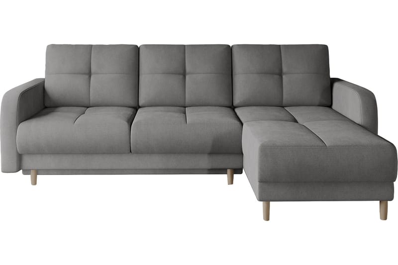 Saimon Sovesofa m. Divan med Oppbevaring 3-seter - Grå - Møbler - Sofaer - Sovesofaer