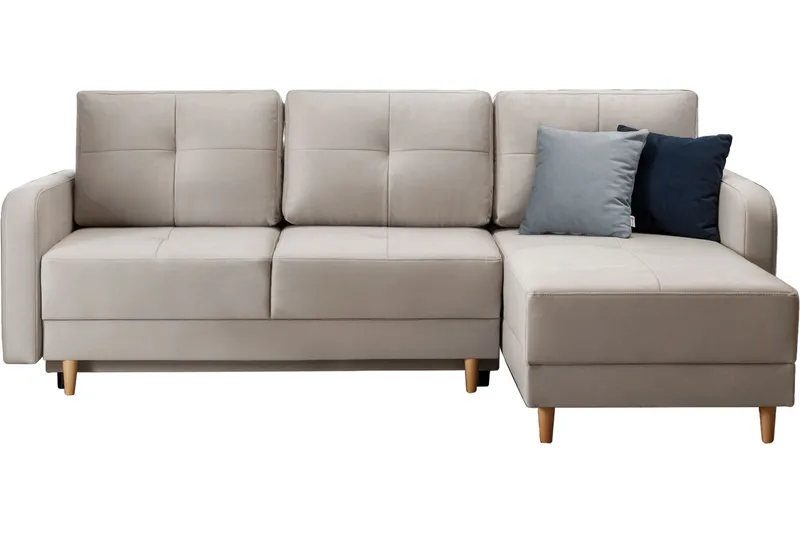 Saimon Sovesofa m. Divan med Oppbevaring 3-seter, Grå