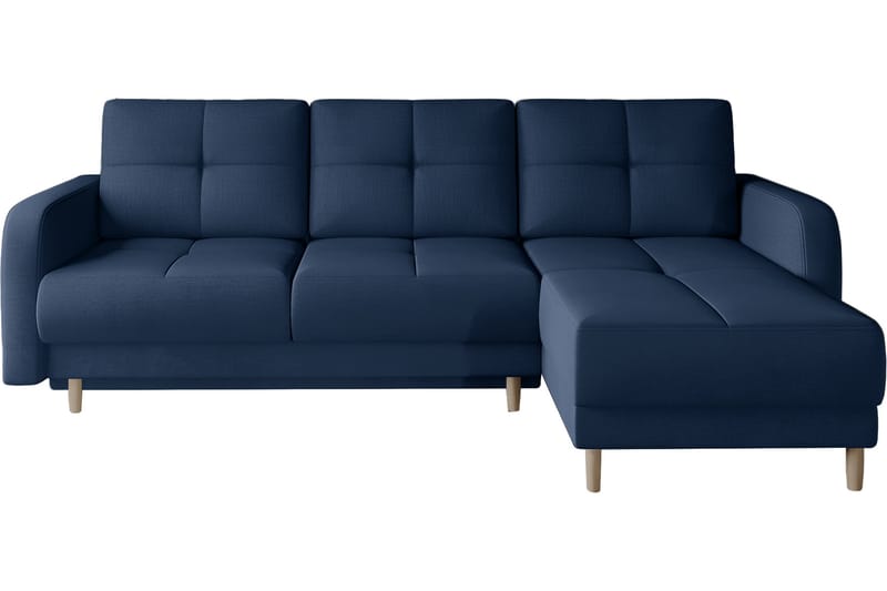 Saimon Sovesofa m. Divan med Oppbevaring 3-seter - Mørkeblå - Møbler - Sofaer - Sovesofaer