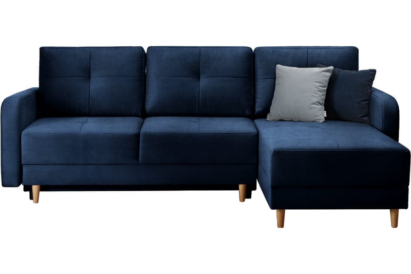 Saimon Sovesofa m. Divan med Oppbevaring 3-seter - Mørkeblå - Møbler - Sofaer - Sovesofaer