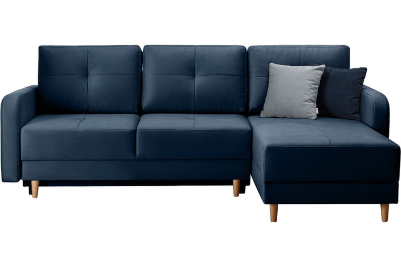 Saimon Sovesofa m. Divan med Oppbevaring 3-seter - Mørkeblå - Møbler - Sofaer - Sovesofaer