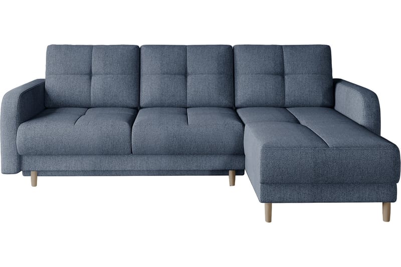 Saimon Sovesofa m. Divan med Oppbevaring 3-seter - Mørkeblå - Møbler - Sofaer - Sovesofaer