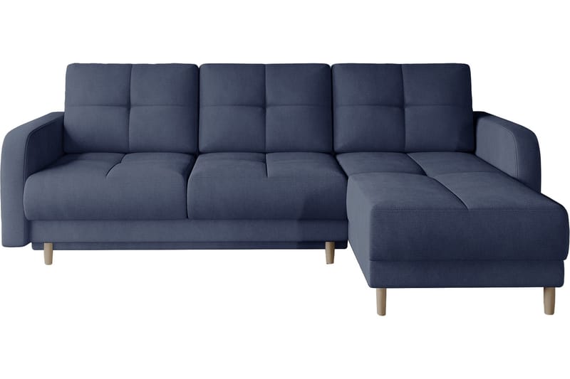 Saimon Sovesofa m. Divan med Oppbevaring 3-seter - Mørkeblå - Møbler - Sofaer - Sovesofaer