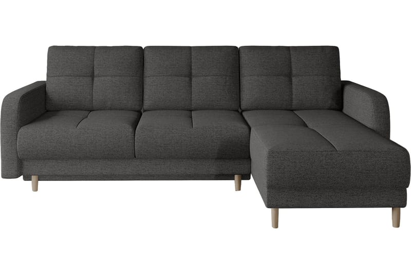 Saimon Sovesofa m. Divan med Oppbevaring 3-seter - Mørkegrå - Møbler - Sofaer - Sovesofaer