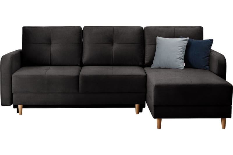 Saimon Sovesofa m. Divan med Oppbevaring 3-seter - Mørkegrå - Møbler - Sofaer - Sovesofaer