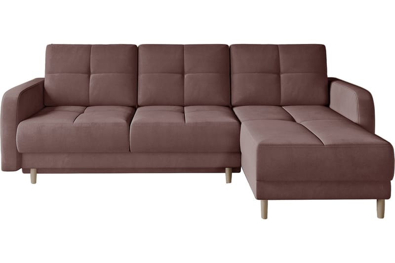 Saimon Sovesofa m. Divan med Oppbevaring 3-seter - Rosa - Møbler - Sofaer - Sovesofaer