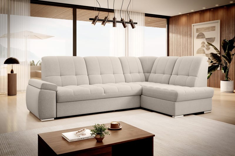 Sajana Sovesofa m. Sjeselong 3-seter - Beige - Møbler - Sofaer - Sovesofaer