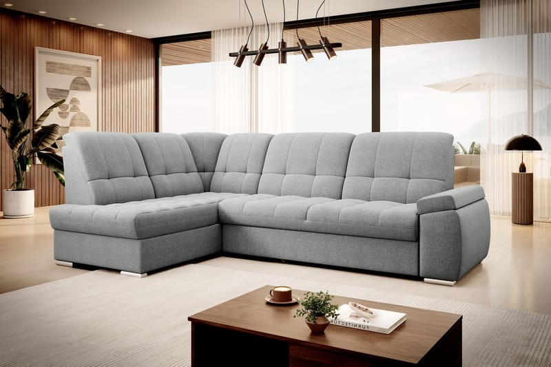 Sajana Sovesofa m. Sjeselong 3-seter - Grå - Møbler - Sofaer - Sovesofaer