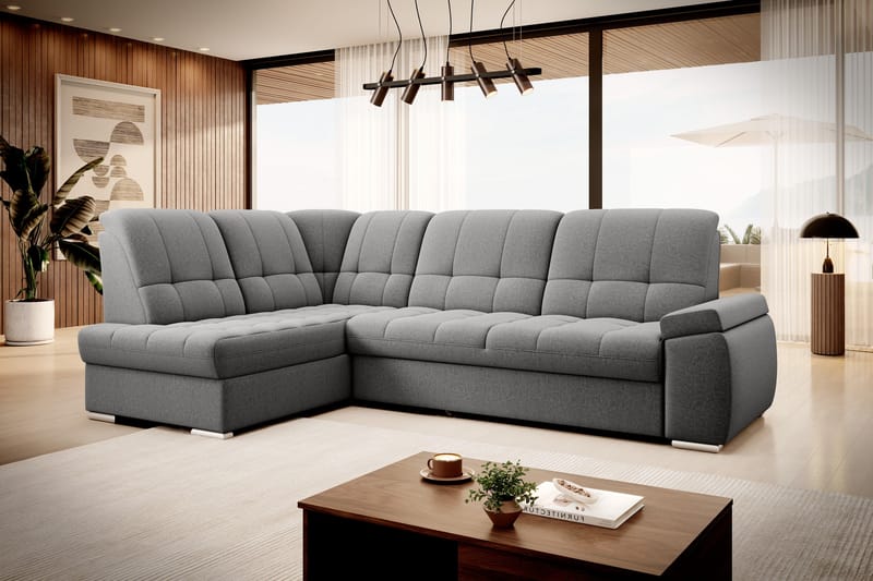 Sajana Sovesofa m. Sjeselong 3-seter - Grå - Møbler - Sofaer - Sovesofaer