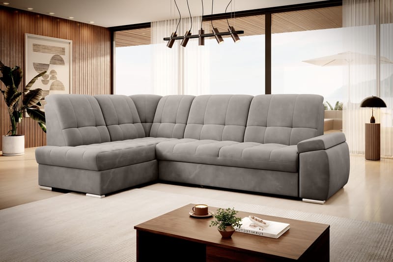 Sajana Sovesofa m. Sjeselong 3-seter - Grå - Møbler - Sofaer - Sovesofaer