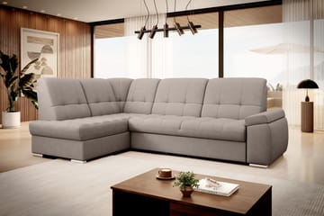 Sajana Sovesofa m. Sjeselong 3-seter - Grå - Møbler - Sofaer - Sovesofaer