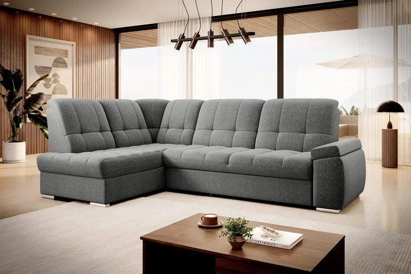 Sajana Sovesofa m. Sjeselong 3-seter - Grå - Møbler - Sofaer - Sovesofaer