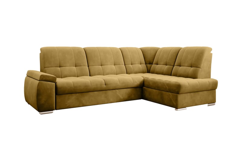 Sajana Sovesofa m. Sjeselong 3-seter - Gul - Møbler - Sofaer - Sovesofaer