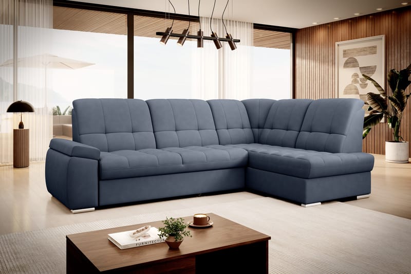 Sajana Sovesofa m. Sjeselong 3-seter - Mørkeblå - Møbler - Sofaer - Sovesofaer