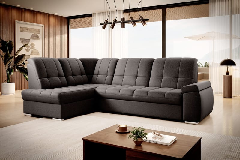 Sajana Sovesofa m. Sjeselong 3-seter - Mørkebrun - Møbler - Sofaer - Sovesofaer