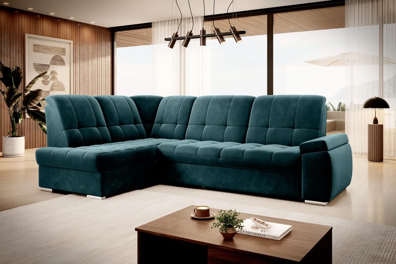 Sajana Sovesofa m. Sjeselong 3-seter - Mørkegrønn - Møbler - Sofaer - Sovesofaer