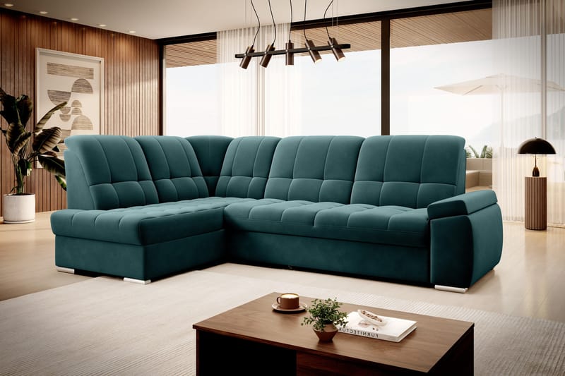 Sajana Sovesofa m. Sjeselong 3-seter - Mørkegrønn - Møbler - Sofaer - Sovesofaer