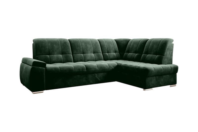 Sajana Sovesofa m. Sjeselong 3-seter - Mørkegrønn - Møbler - Sofaer - Sovesofaer