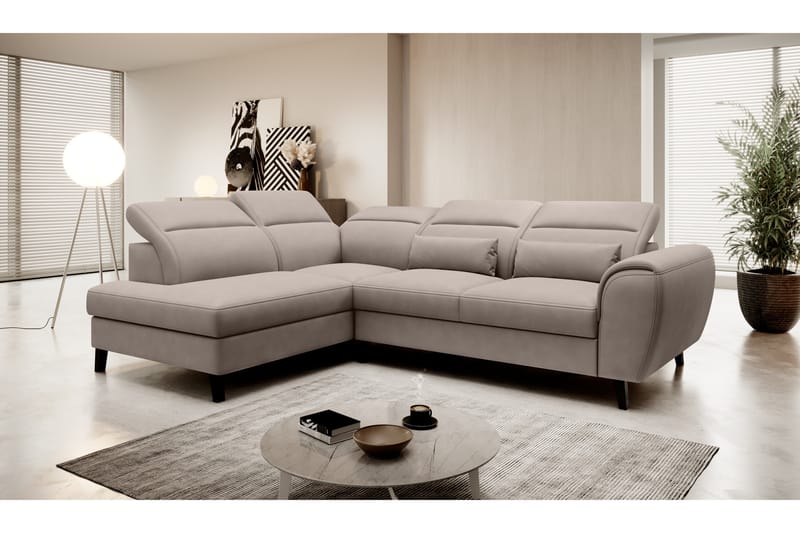 Sajda Sovesofa m. Sjeselong 3-seter - Beige - Sovesofaer