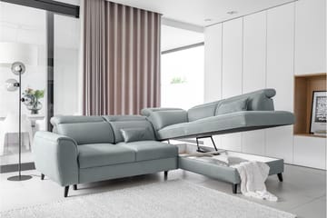 Sajda Sovesofa m. Sjeselong 3-seter - Blå - Møbler - Sofaer - Sovesofaer