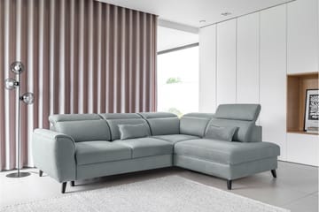 Sajda Sovesofa m. Sjeselong 3-seter - Blå - Møbler - Sofaer - Sovesofaer