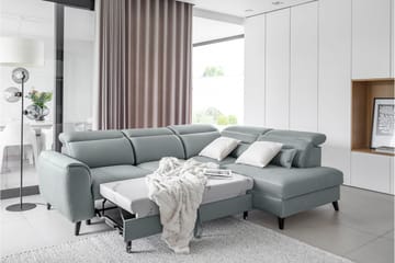 Sajda Sovesofa m. Sjeselong 3-seter - Blå - Møbler - Sofaer - Sovesofaer