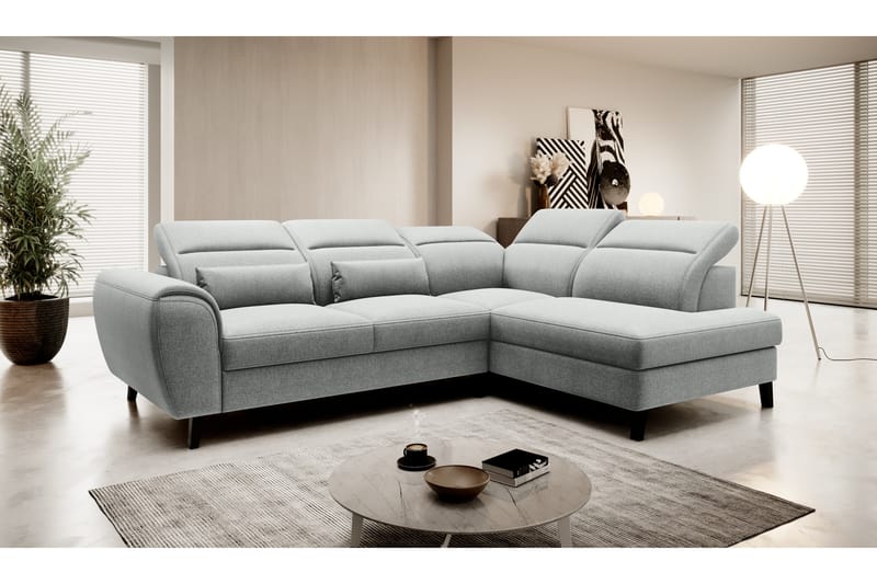 Sajda Sovesofa m. Sjeselong 3-seter - Grå - Møbler - Sofaer - Sovesofaer