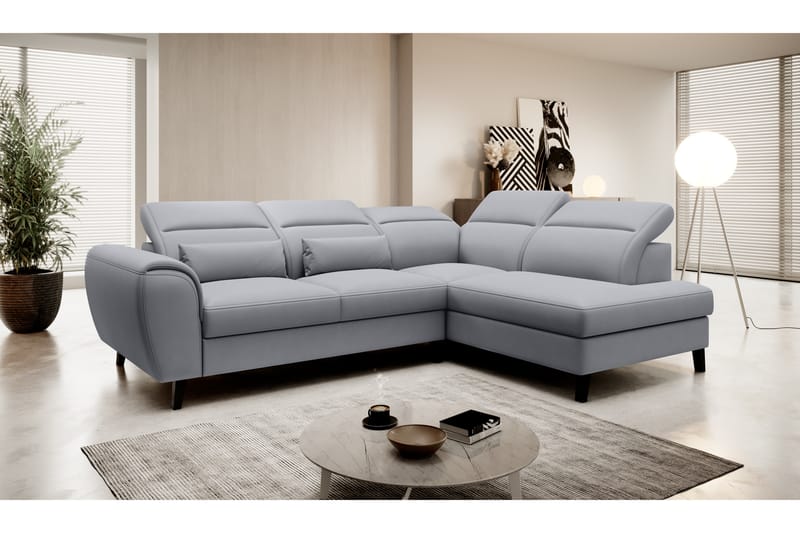 Sajda Sovesofa m. Sjeselong 3-seter - Grå - Møbler - Sofaer - Sovesofaer