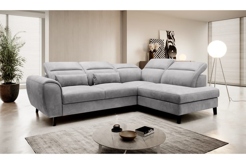 Sajda Sovesofa m. Sjeselong 3-seter, Grå